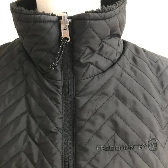 Free Country Blsck Vest with Fur Lining S - Picture 3 of 10